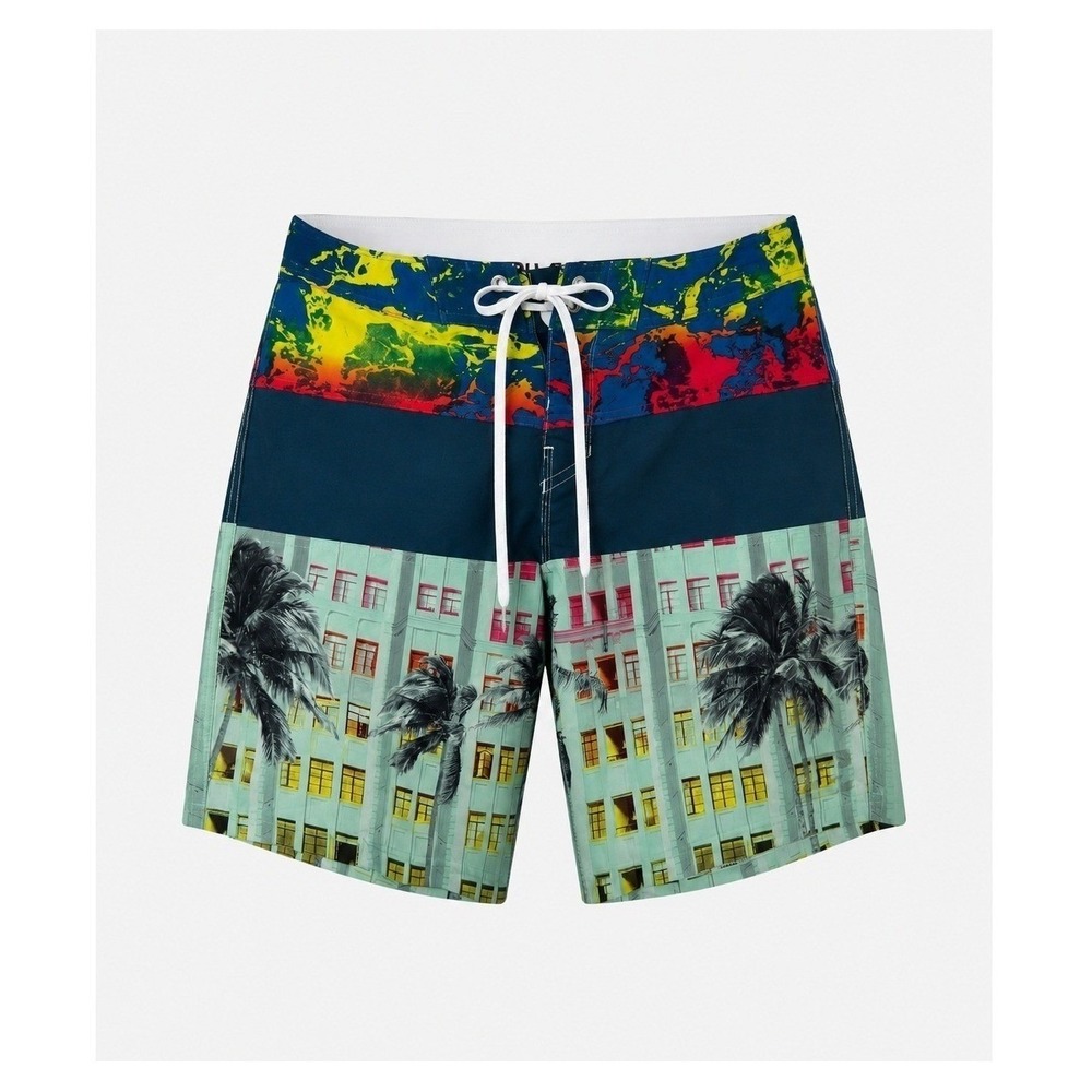 Billabong Board Shorts Mens 32 Multi Color Platinum X Palm Tree Print